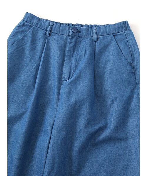 w closet（ダブルクローゼット）の「デニムガウチョパンツ（パンツ・レディース・ブルー/ネイビー・FREE）」の6枚目の写真