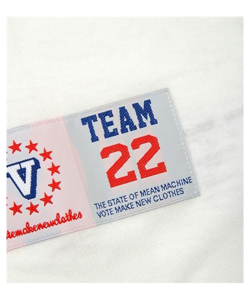 VOTE MAKE NEW CLOTHES(ボートメイクニュークローズ)の「VOTE TANK背心(その他・メンズ・白/海軍藍)」の4枚目の写真