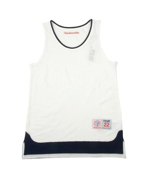 VOTE MAKE NEW CLOTHES(ボートメイクニュークローズ)の「VOTE TANK背心(その他・メンズ・白/海軍藍)」の1枚目の写真