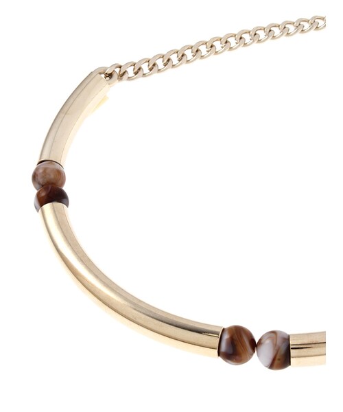 EMODA（エモダ）の「スフィアinパイプネックレス（アクセサリー・レディース・ホワイト/シルバー/ゴールド・F）」の5枚目の写真