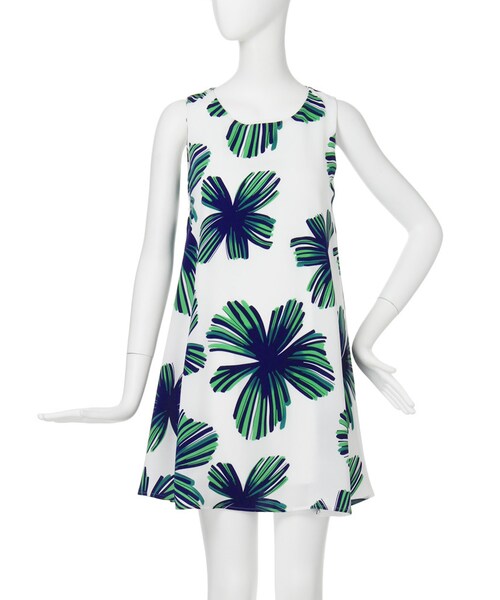 MURUA(ムルーア)の「【FEMININN】サマーフローラルミニワンピース(ワンピース/ドレス・レディース・オレンジ/グリーン・1/2)」の1枚目の写真