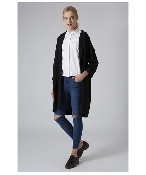 TOPSHOP（トップショップ）の「Topshop Moto 'Leigh' Ripped Skinny Jeans (Mid Denim)（デニムパンツ・レディース・Blue・25 (24 US)/26 (25-26 US)/28 (27 US)/30 (28-29 US)/32 (30-31 US)/34 (31-32 US)）」の4枚目の写真