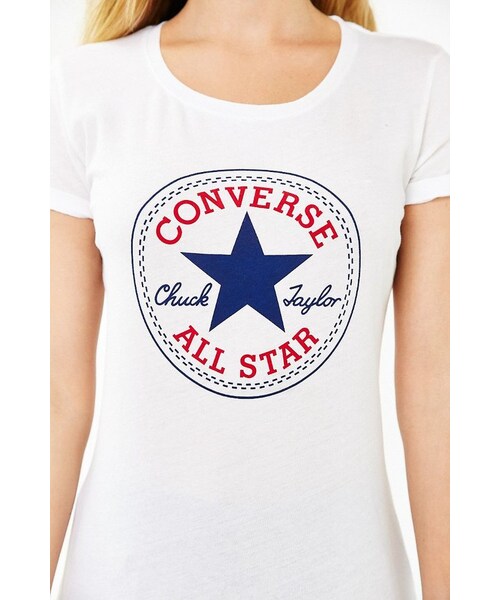 CONVERSE（コンバース）の「Converse All Star Classic Tee（Tシャツ/カットソー・レディース・White・XS/S/M/L）」の6枚目の写真