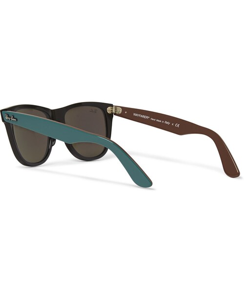 Ray-Ban（レイバン）の「Ray-Ban Wayfarer Mirrored Acetate Sunglasses（サングラス・メンズ・Black・One Size）」の3枚目の写真