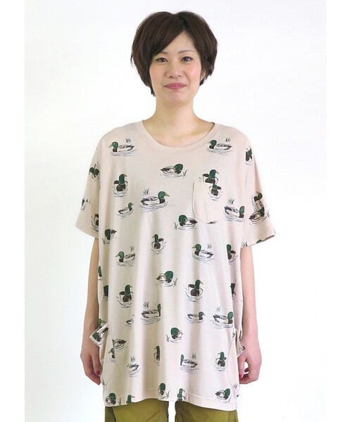 Ne-net（ネネット）の「<先行予約> カモ T（その他・レディース・off white/beige・02）」の5枚目の写真