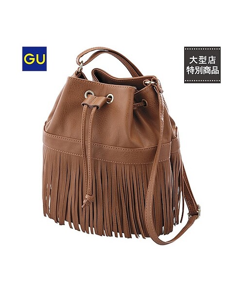 GU（ジーユー）の「（GU）フリンジショルダーバッグ（WOMEN ⁄ バッグ・レディース・OFF WHITE/BROWN/BLACK・-）」の3枚目の写真