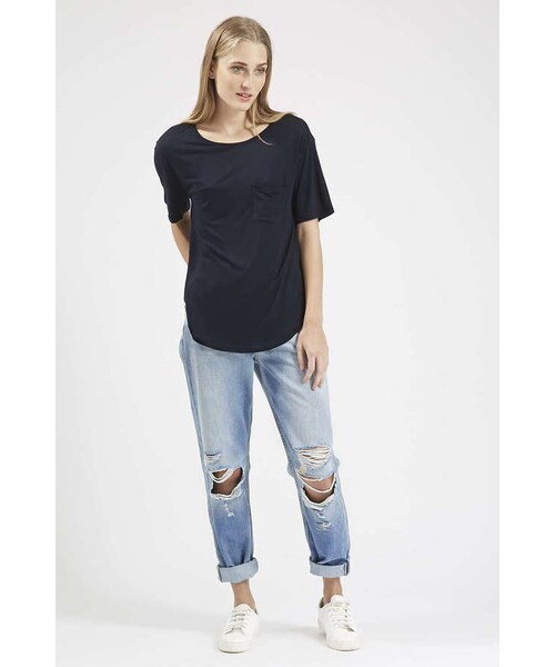 TOPSHOP(トップショップ)の「Tall moto ripped hayden jeans(デニムパンツ・レディース・Gray・W2636/W2836/W3036/W3236/W3436)」の4枚目の写真