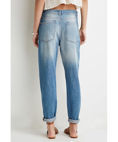 FOREVER 21（フォーエバー トゥエンティーワン）の「FOREVER 21 Distressed Boyfriend Jeans（デニムパンツ・レディース・Blue・26/27/28/29/30/31）」の11枚目の写真