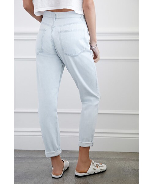FOREVER 21（フォーエバー トゥエンティーワン）の「FOREVER 21 Distressed Boyfriend Jeans（デニムパンツ・レディース・Blue・26/27/28/29/30/31）」の13枚目の写真