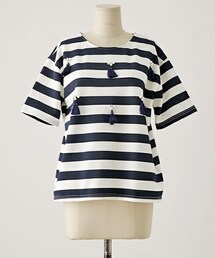 imvely | タッセル付ボーダートップス(シャツ/ブラウス)