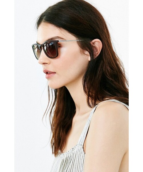 Ray-Ban(レイバン)の「Ray-Ban Stylish Frame Sunglasses(サングラス・レディース・Black/Brown・ONE SIZE)」の10枚目の写真