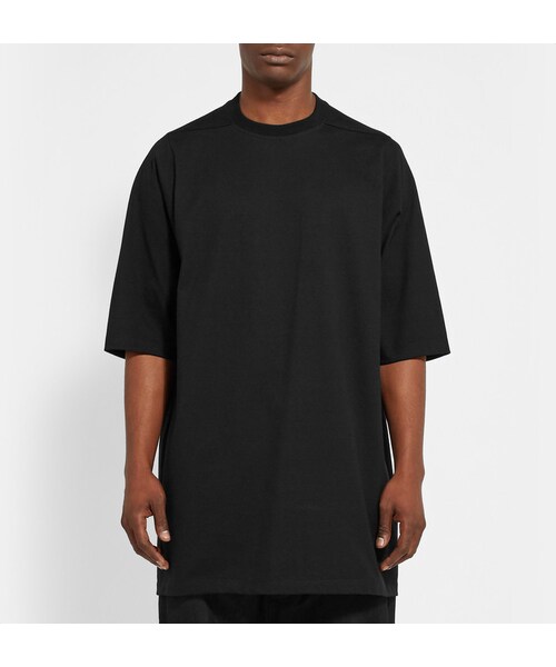 Rick Owens(リックオウエンス)の「Rick Owens Oversized Cotton-Jersey T-Shirt(Tシャツ/カットソー・メンズ・Black・XS/S/M/L/XL)」の3枚目の写真