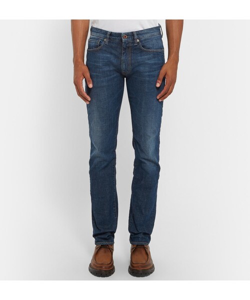 INCOTEX（インコテックス）の「Incotex Slim-Fit Washed-Denim Jeans（デニムパンツ・メンズ・Blue・28/29/30/31/32/33/34/36/38/40/42）」の3枚目の写真