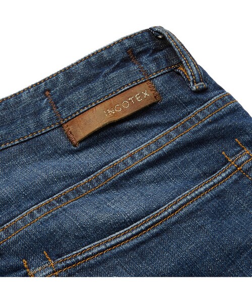 INCOTEX（インコテックス）の「Incotex Slim-Fit Washed-Denim Jeans（デニムパンツ・メンズ・Blue・28/29/30/31/32/33/34/36/38/40/42）」の4枚目の写真