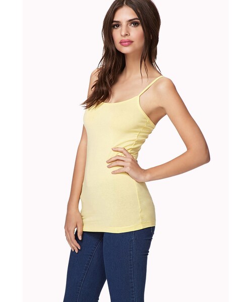 FOREVER 21（フォーエバー トゥエンティーワン）の「FOREVER 21 Basic Knit Tank（タンクトップ・レディース・Beige/Gray/Yellow/White/Blue/Pink/Brown・X-Small/Small/Large/X-Large）」の20枚目の写真