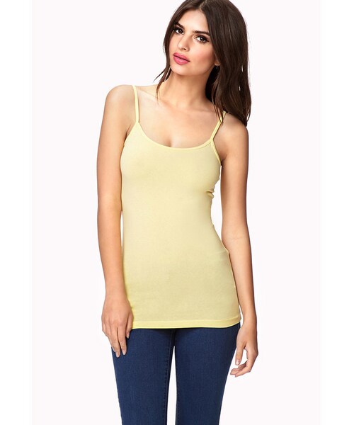 FOREVER 21（フォーエバー トゥエンティーワン）の「FOREVER 21 Basic Knit Tank（タンクトップ・レディース・Beige/Gray/Yellow/White/Blue/Pink/Brown・X-Small/Small/Large/X-Large）」の18枚目の写真