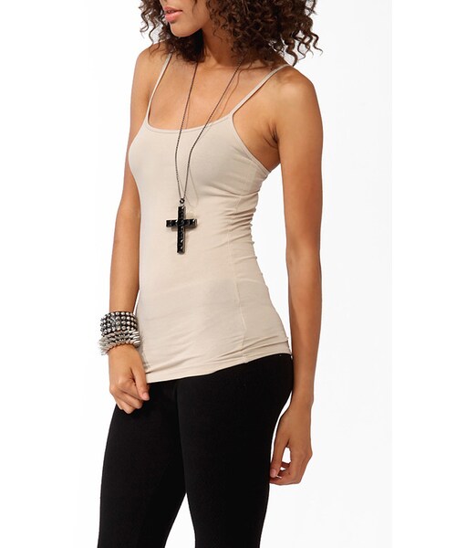 FOREVER 21（フォーエバー トゥエンティーワン）の「FOREVER 21 Basic Knit Tank（タンクトップ・レディース・Beige/Gray/Yellow/White/Blue/Pink/Brown・X-Small/Small/Large/X-Large）」の21枚目の写真