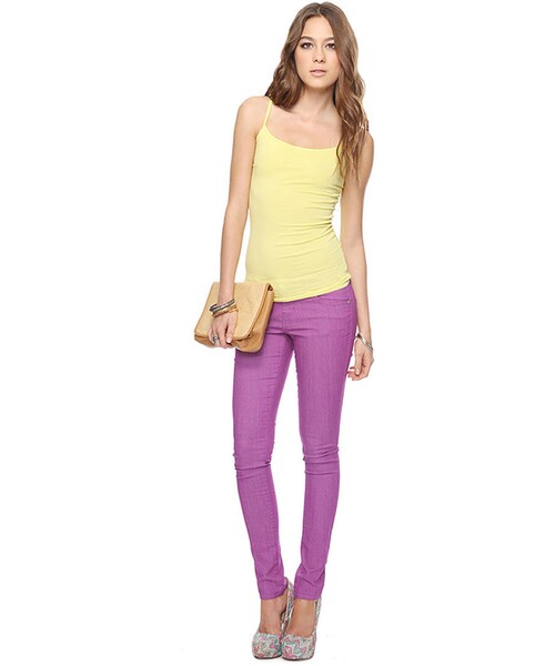 FOREVER 21（フォーエバー トゥエンティーワン）の「FOREVER 21 Basic Knit Tank（タンクトップ・レディース・Beige/Gray/Yellow/White/Blue/Pink/Brown・X-Small/Small/Large/X-Large）」の13枚目の写真