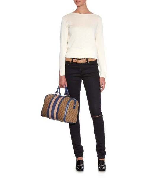 GUCCI(グッチ)の「Gucci Boston Vintage Web original GG medium canvas tote(トートバッグ・レディース・N/a・ONE SIZE)」の5枚目の写真