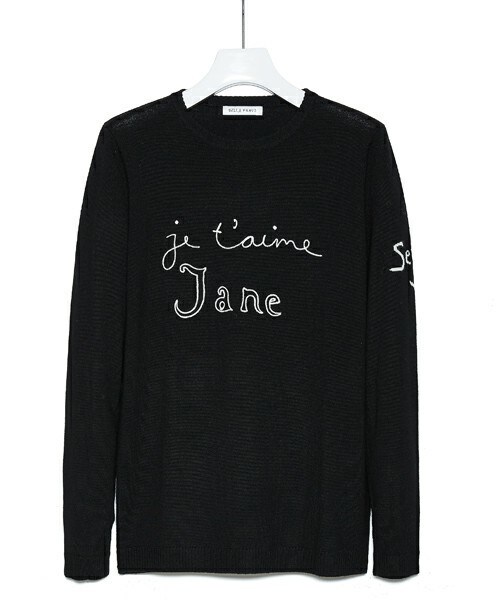 BELLA FREUD(ベラ・フルード)の「Bella Freud 『JE TAIME JANE』メッセージメリノウールニット(ニット/セーター・レディース・ブラック・S/M)」の11枚目の写真