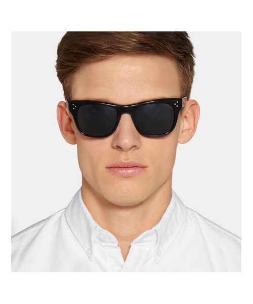 OLIVER PEOPLES(オリバーピープルズ)の「Jack Huston Square-Frame Acetate Sunglasses(アクセサリー・メンズ・Black・One Size)」の2枚目の写真