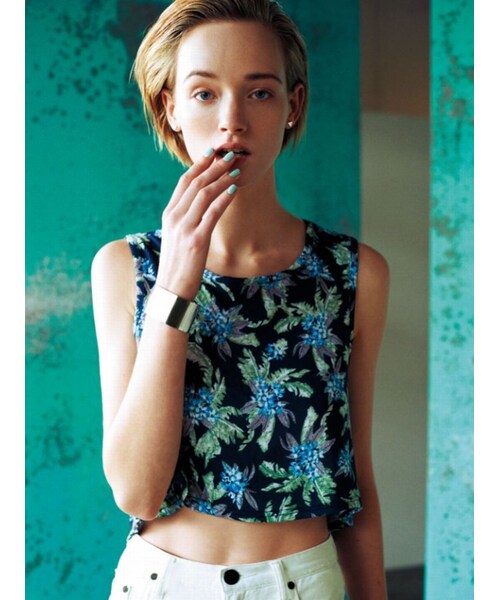 EMODA（エモダ）の「Chooseフレアータンクトップ（トップス・レディース・ホワイト/ブラック/ライトミックス/ミックス）」の5枚目の写真