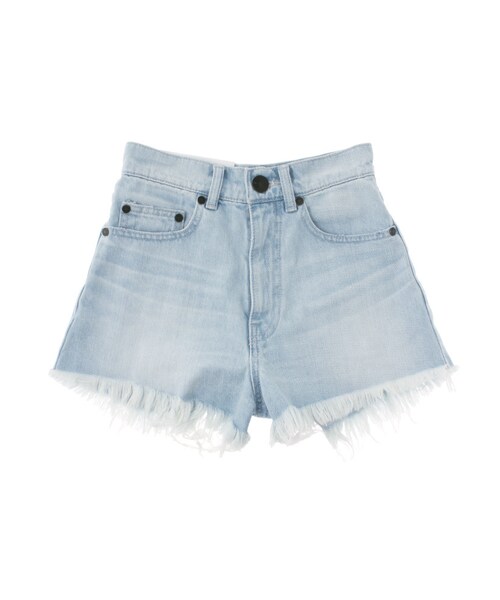 EMODA（エモダ）の「ロングフリンジジャストウエストショートパンツ（パンツ・レディース・ホワイト/アイスブルー・XS/S/M）」の10枚目の写真