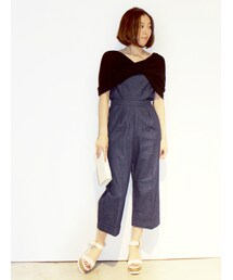 LAGUNAMOON（ラグナムーン）の「デニムベアジャンプスーツ（）」 - WEAR