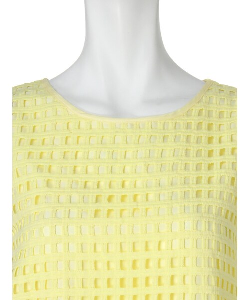 MERCURYDUO（マーキュリーデュオ）の「【DUO】 格子レースタンクブラウス（トップス・レディース・オフホワイト/ライトイエロー/ネイビー/ラベンダー・F）」の8枚目の写真