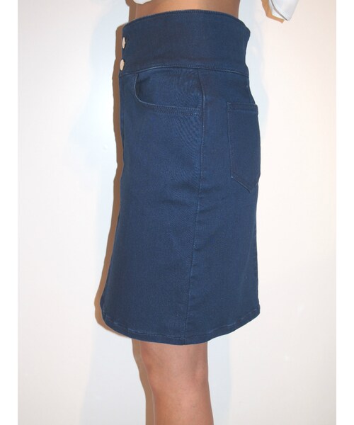RESEXXY(リゼクシー)の「ゴールドボタンデニムスカート(スカート・レディース・アイスブルー/インディゴ)」の6枚目の写真