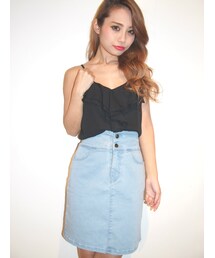 RESEXXY | ゴールドボタンデニムスカート(スカート)