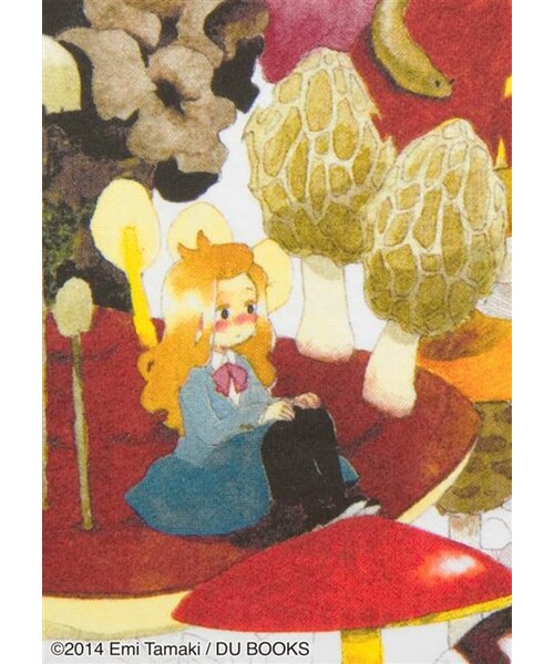 Design Tshirts Store graniph（デザイン　ティーシャツ　ストア　グラニフ）の「少女系きのこ図鑑 (玉木 えみ)（トップス・ホワイト・SS/S/M/L）」の3枚目の写真