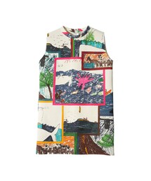 STYLENANDA | イラストプリントノースリーブワンピース(アイボリー)(ワンピース/ドレス)