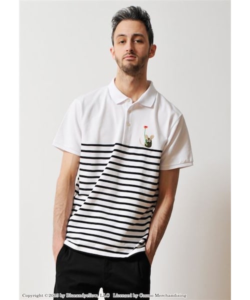 Design Tshirts Store graniph（デザイン　ティーシャツ　ストア　グラニフ）の「フレデリック エンブロイダリー (レオ レオニ ショート スリーブ ポロ シャツ A)（トップス・ホワイト・SS/S/M/L）」の7枚目の写真