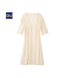 GU | （GU）レースロングカーディガン（半袖）(ジャケット/アウター)