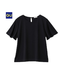 GU | （GU）フリルスリーブＴ（半袖）Ａ(トップス)