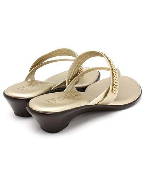 イルサンダロ　イタリー製　ラインストーンサンダル　美品 イルサンダロ イタリー製 ラインストーンサンダル 美品 - メルカリ