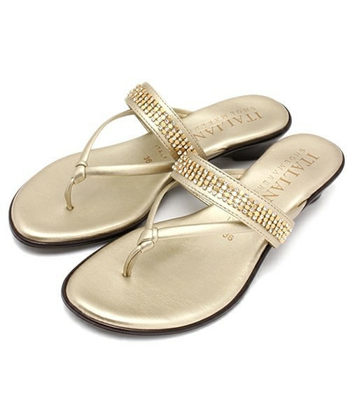 イルサンダロ　イタリー製　ラインストーンサンダル　美品 イルサンダロ イタリー製 ラインストーンサンダル 美品