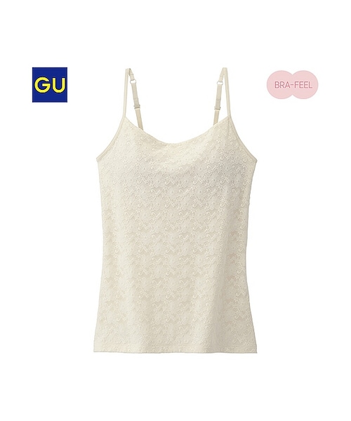 GU(ジーユー)の「(GU)ブラフィール総レースキャミソール(WOMEN ⁄ ブラフィール(カップ付)・レディース・OFF WHITE/CREAM/BLACK・M/S/L/XL)」の3枚目の写真