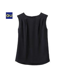 GU | （GU）バックジッププルオーバー（ノースリーブ）(トップス)