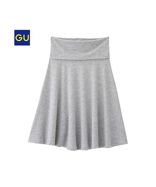 GU（ジーユー）の「（GU）フレアスカートＡ（WOMEN ⁄ スカート・レディース・BLACK/GRAY・S/L/M）」の2枚目の写真