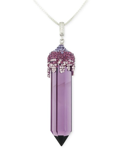 SWAROVSKI（スワロフスキー）の「Swarovski Crystal Pendant Necklace in Platinum over Sterling Silver（ネックレス・レディース・Blue/White/Pink/Purple・24 inch）」の3枚目の写真
