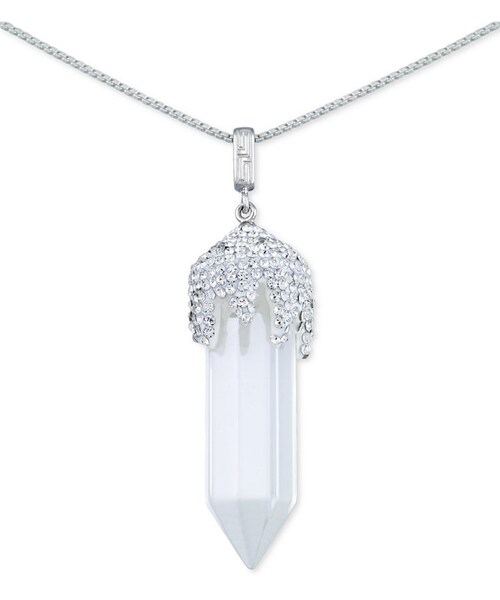SWAROVSKI（スワロフスキー）の「Swarovski Crystal Pendant Necklace in Platinum over Sterling Silver（ネックレス・レディース・Blue/White/Pink/Purple・24 inch）」の2枚目の写真