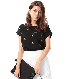 SPIRALGIRL | モチーフ総柄Tシャツ(トップス)