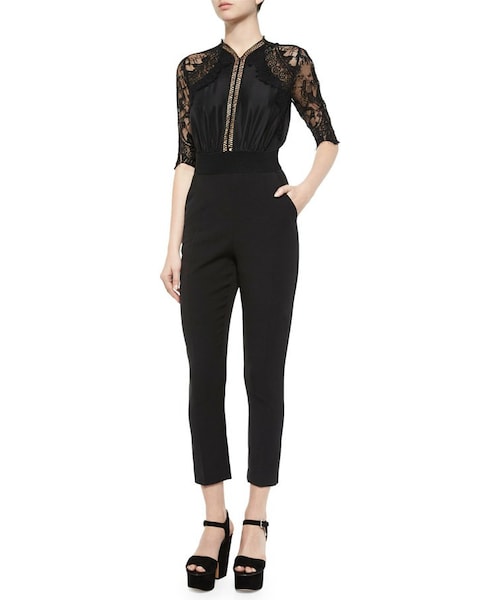self portrait lace jumpsuit