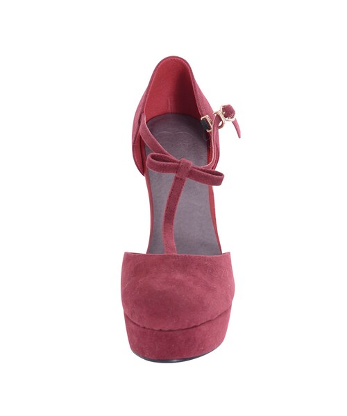 merry jenny（メリージェニー）の「Tストラップチャンキーパンプス（シューズ・レディース・ブラック/レッド/カーキ・M/L）」の6枚目の写真