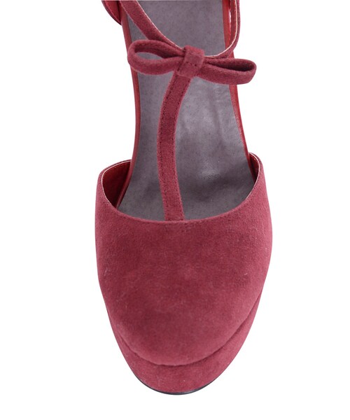 merry jenny（メリージェニー）の「Tストラップチャンキーパンプス（シューズ・レディース・ブラック/レッド/カーキ・M/L）」の7枚目の写真