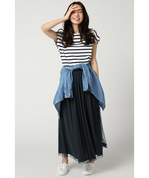 SLOBE IENA（スローブイエナ）の「リバーシブルマキシチュールスカート  