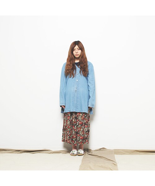 Vintage Clothing(ヴィンテージクロージング)の「Denim Long Shirts(トップス・Light Indigo・One)」の8枚目の写真