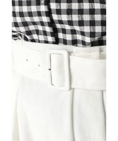 Spick & Span（スピックアンドスパン）の「エアリーシャンブレーベルトツキスカート（スカート・レディース・ホワイト/ネイビー/ブルー/オレンジ・36/38）」の11枚目の写真